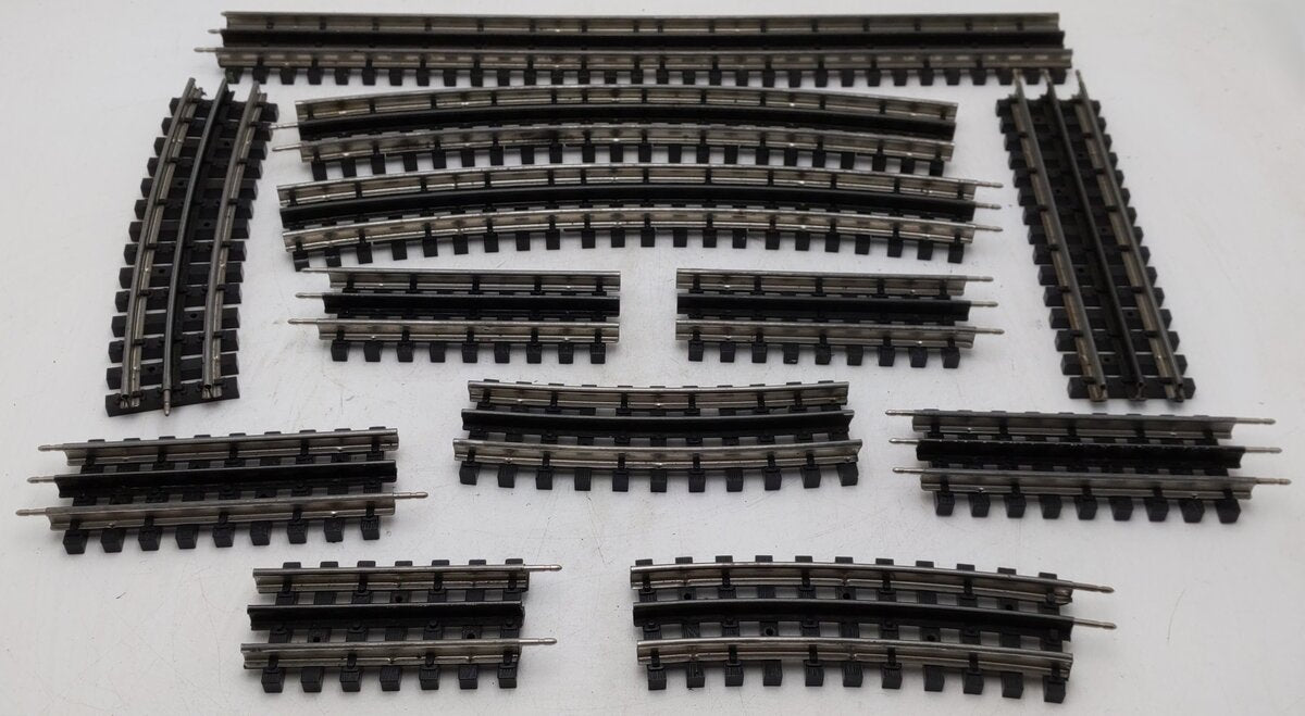 K-Line O Gauge Assorted Curved and Straight Shadow Rail Track Sections [12] VG