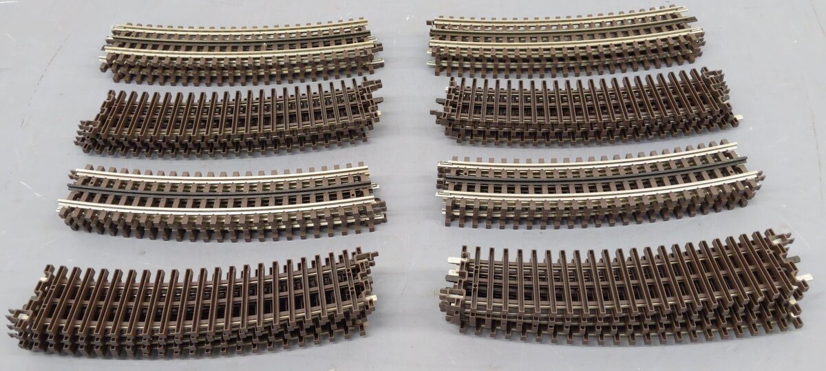Atlas 6060 O Gauge Nickel Silver O-54 Full Curved Track Sections (26) VG
