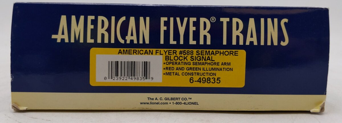American Flyer 6-49835 S Scale Semaphore Block Signal #588 NIB