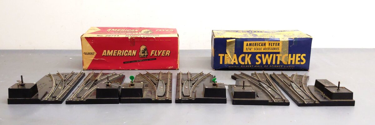 American Flyer Vintage O Manual Switches: 722A, 26744 [6] VG