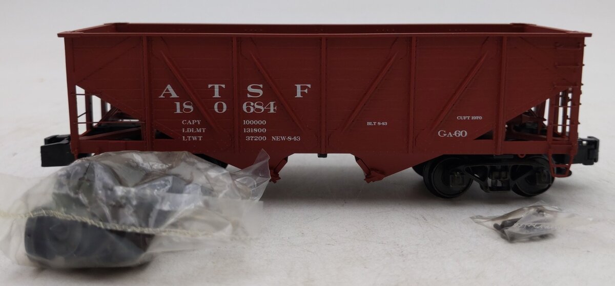 S-Helper Service 00763 S Gauge AT&SF Composite 2-Bay Hopper Car #180684 LN