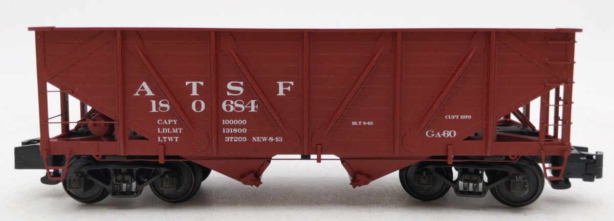 S-Helper Service 00763 S Gauge AT&SF Composite 2-Bay Hopper Car #180684 LN