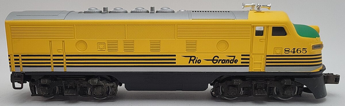 Lionel 6-8465 O Gauge Rio Grande F3A Dummy Diesel Locomotive EX/Box