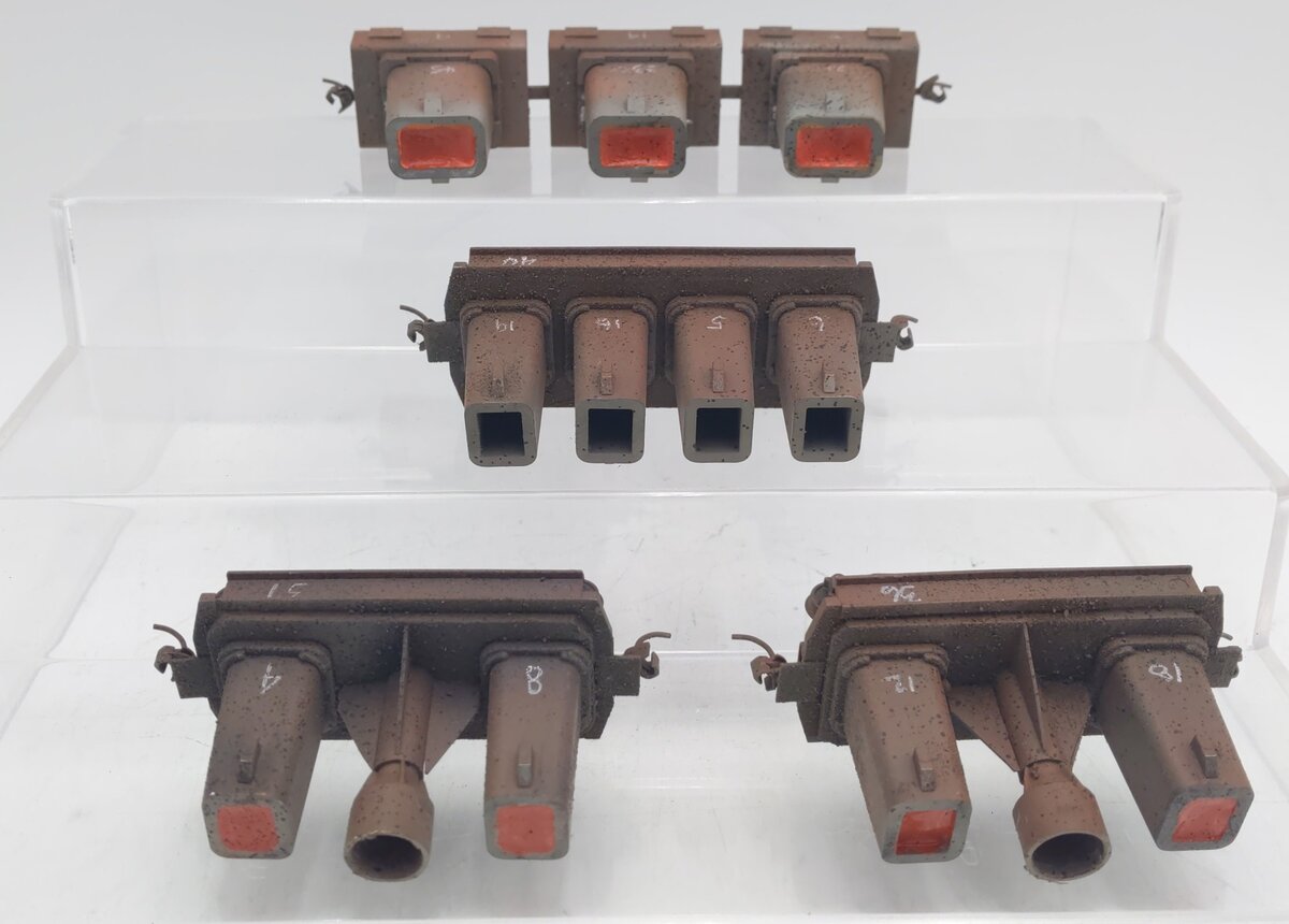 Rix Products 628-601 HO Scale Steel Mill Ingot Buggies & Molds Kits - Assembled VG