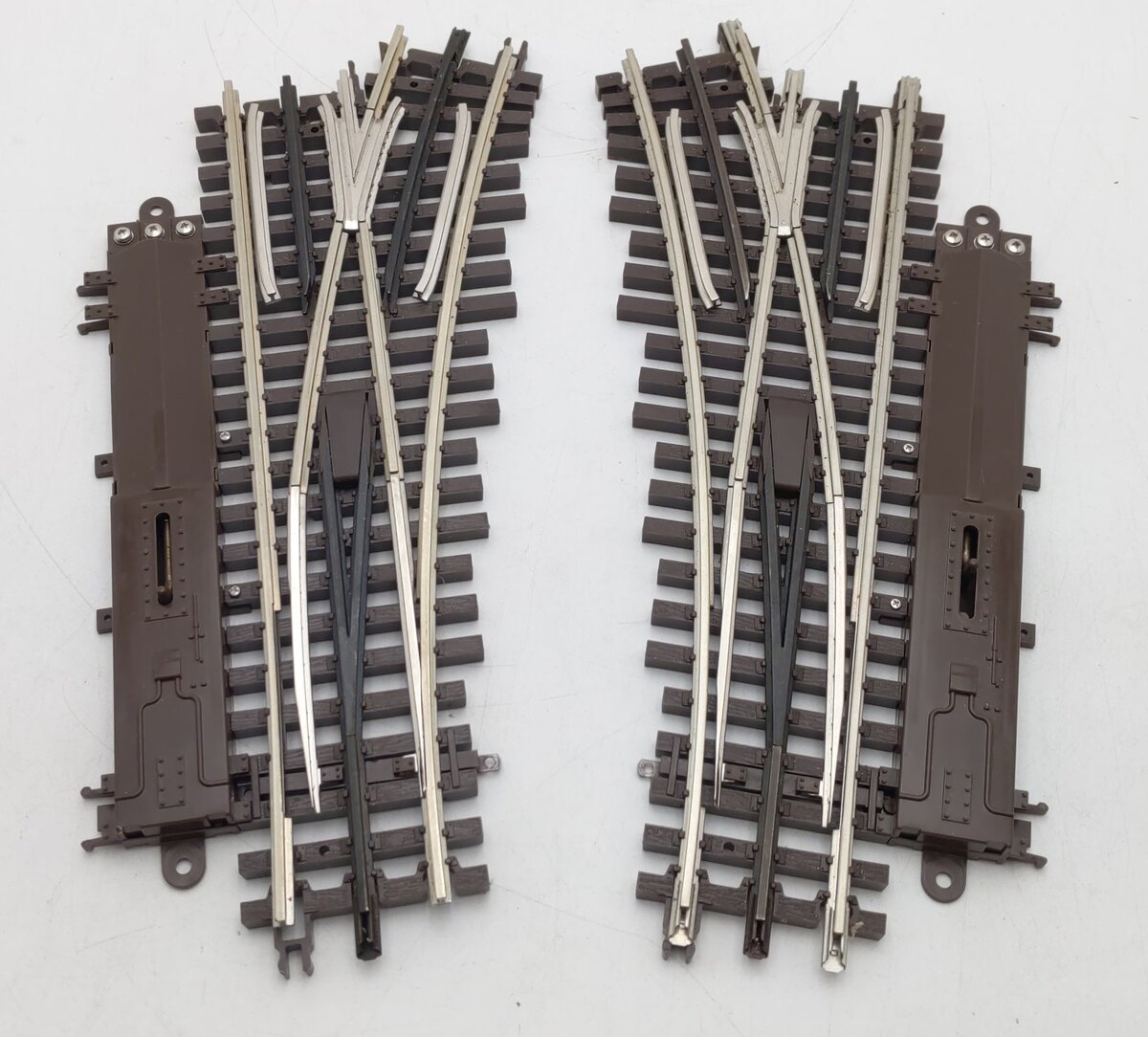 Atlas 6070/6071 O54 Nickel Silver Left & Right Hand Remote Switch Turnout Pair VG