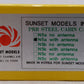 Sunset Models N5A HO Brass Pennsylvania Railroad Steel Cabin Car (w/ Antenna) EX/Box