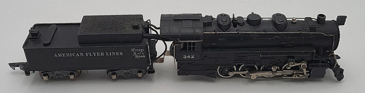 American Flyer 342 Vintage S Scale 0-8-0 Steam Switcher w/Tender VG