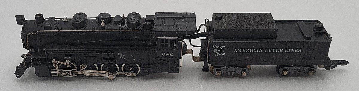 American Flyer 342 Vintage S Scale 0-8-0 Steam Switcher w/Tender VG