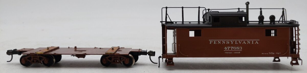 Sunset Models N5b BRASS HO Scale PRR N5b Steel Cabin Car with Antenna (Painted) VG/Box