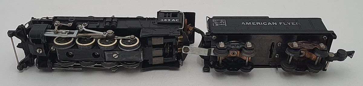American Flyer 342AC S Nickel Plate Road 0-8-0 Die-Cast Steam Loco & Tender VG