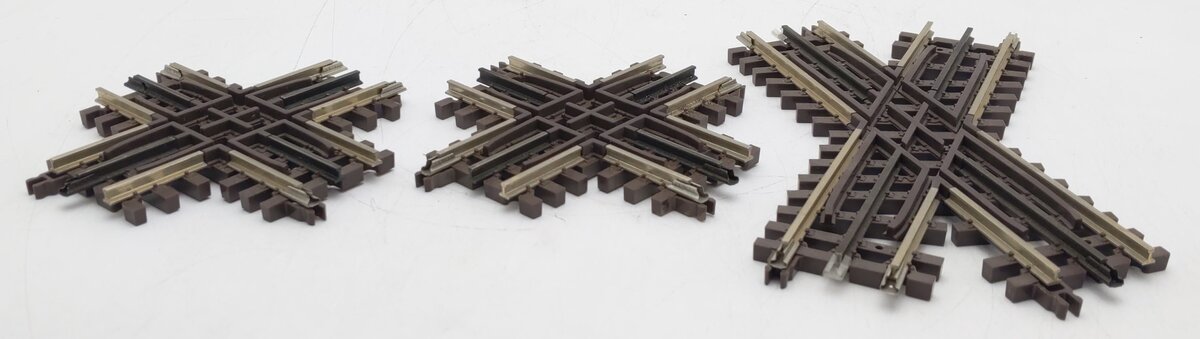 Atlas 6080/6081 O Gauge Custom Supreme Nickle Silver Crossing Track Sections [3] VG