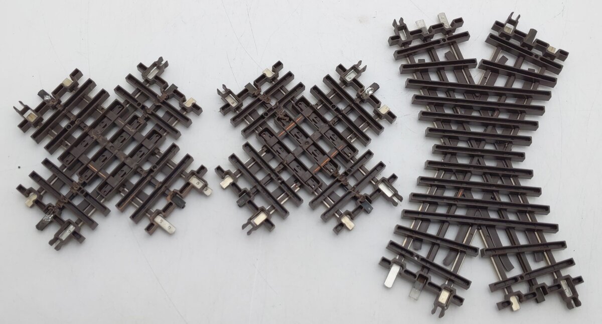 Atlas 6080/6081 O Gauge Custom Supreme Nickle Silver Crossing Track Sections [3] VG