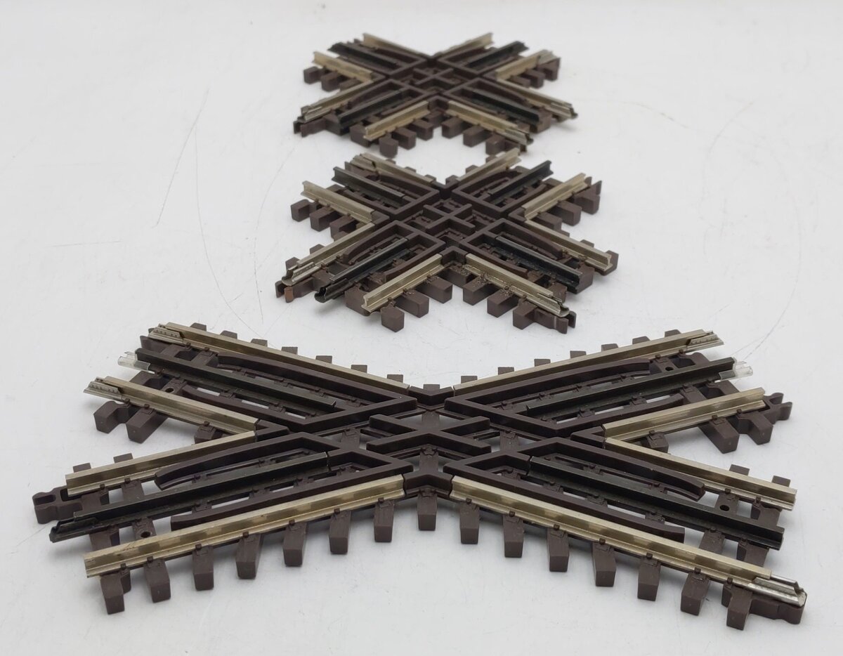Atlas 6080/6081 O Gauge Custom Supreme Nickle Silver Crossing Track Sections [3] VG
