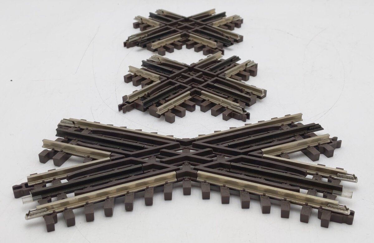 Atlas 6080/6081 O Gauge Custom Supreme Nickle Silver Crossing Track Sections [3] VG