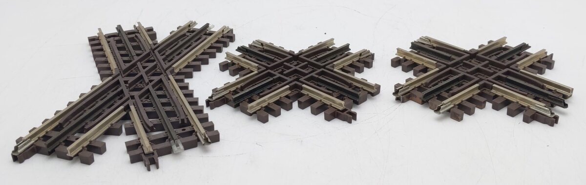 Atlas 6080/6081 O Gauge Custom Supreme Nickle Silver Crossing Track Sections [3] VG