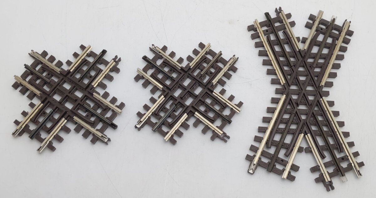 Atlas 6080/6081 O Gauge Custom Supreme Nickle Silver Crossing Track Sections [3] VG