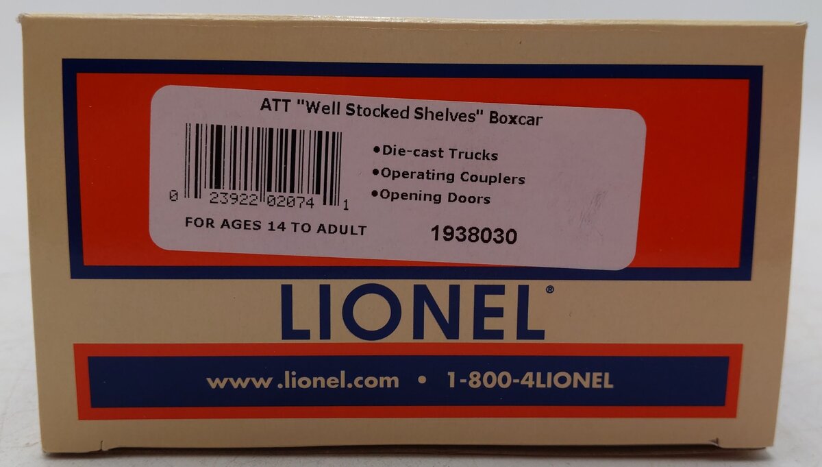 Lionel 1938030 O USA Angela Trotta Thomas Well Stocked Shelves Boxcar EX/Box