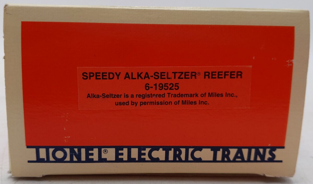 Lionel 6-19525 O Gauge Speedy Alka-Seltzer Billboard Reefer EX/Box