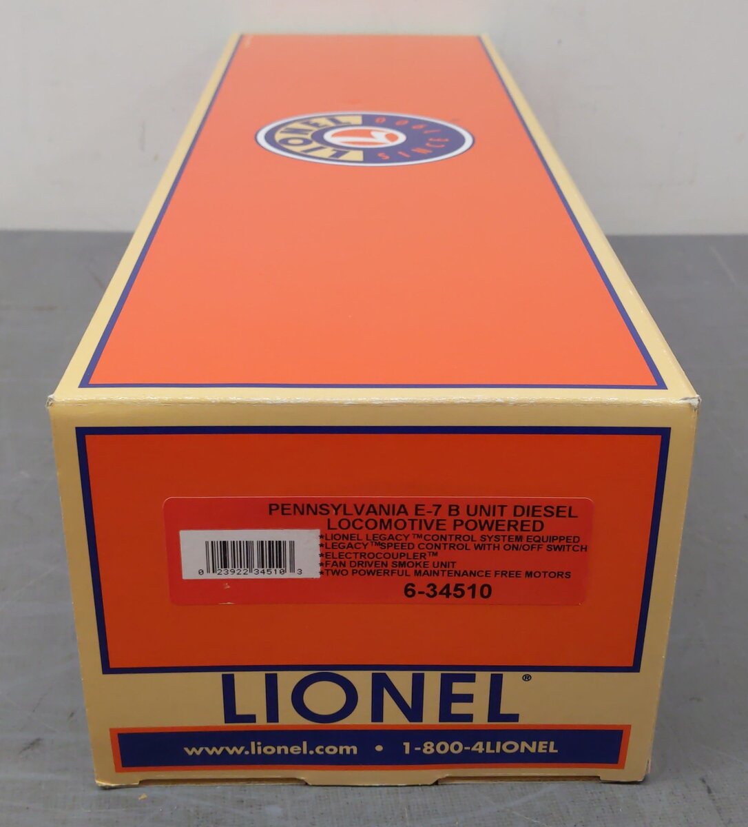 Lionel 6-34510 O Gauge PRR LEGACY Powered E7 B-Unit Diesel Locomotive #5848 EX/Box