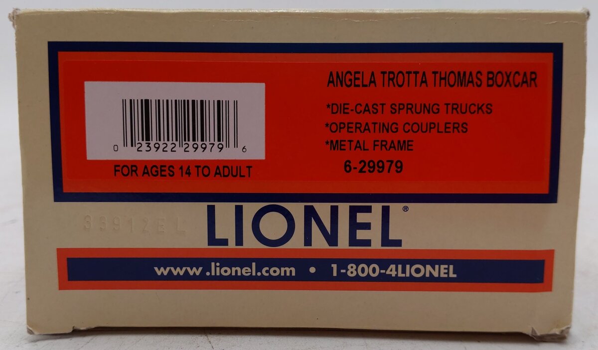 Lionel 6-29979 O Gauge Angela Trotta Thomas Christmas Morning Boxcar EX/Box