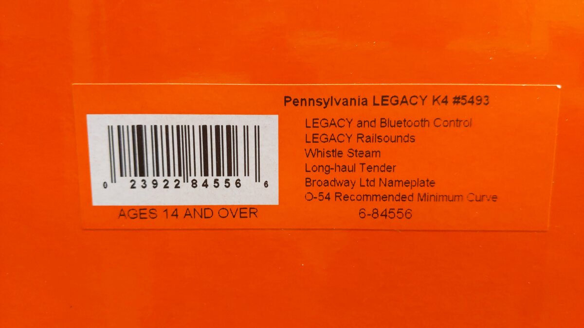 Lionel 6-84816 1930 PRR Broadway Limited O Gauge Steam Train Set with Bluetooth EX/Box