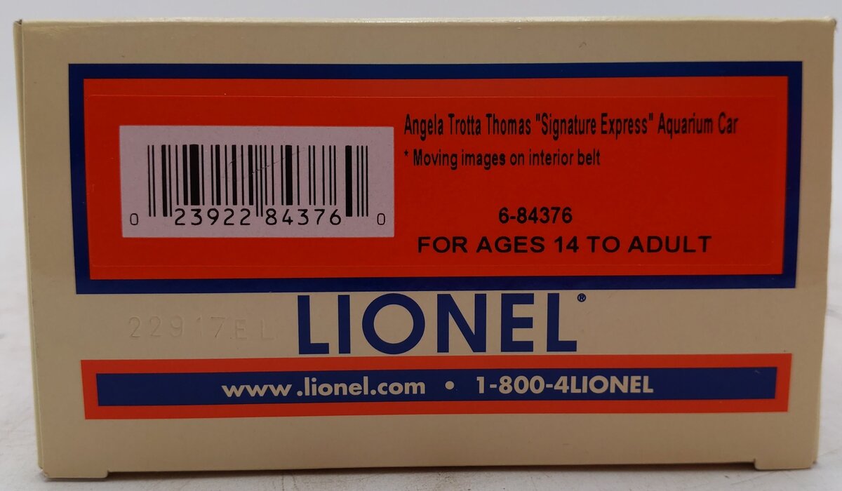 Lionel 6-84376 O Angela Trotta Thomas Express Aquarium Car EX/Box