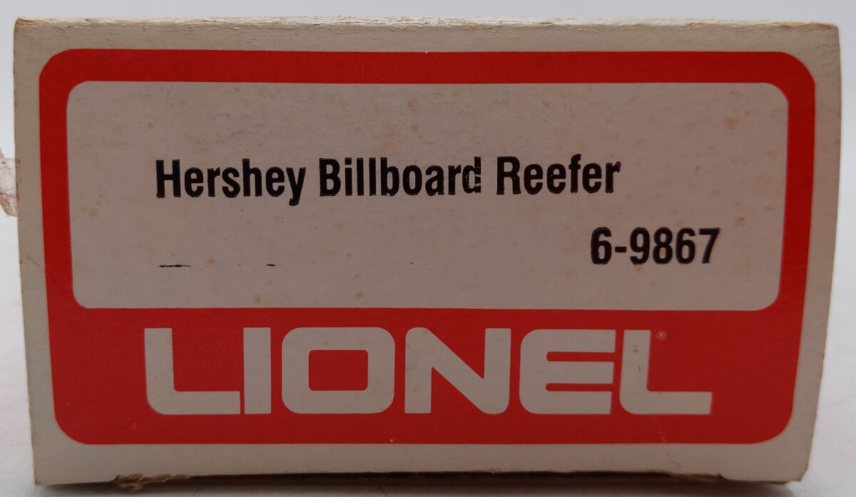 Lionel 6-9867 O Gauge Hershey's Chocolate Billboard Reefer Car #9867 EX/Box