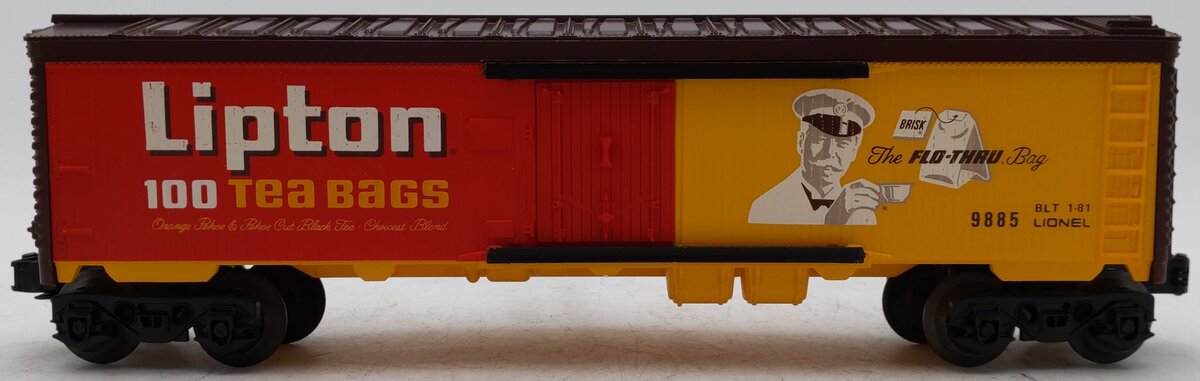 Lionel 6-9885 O Gauge Lipton Tea Billboard Reefer Car EX/Box