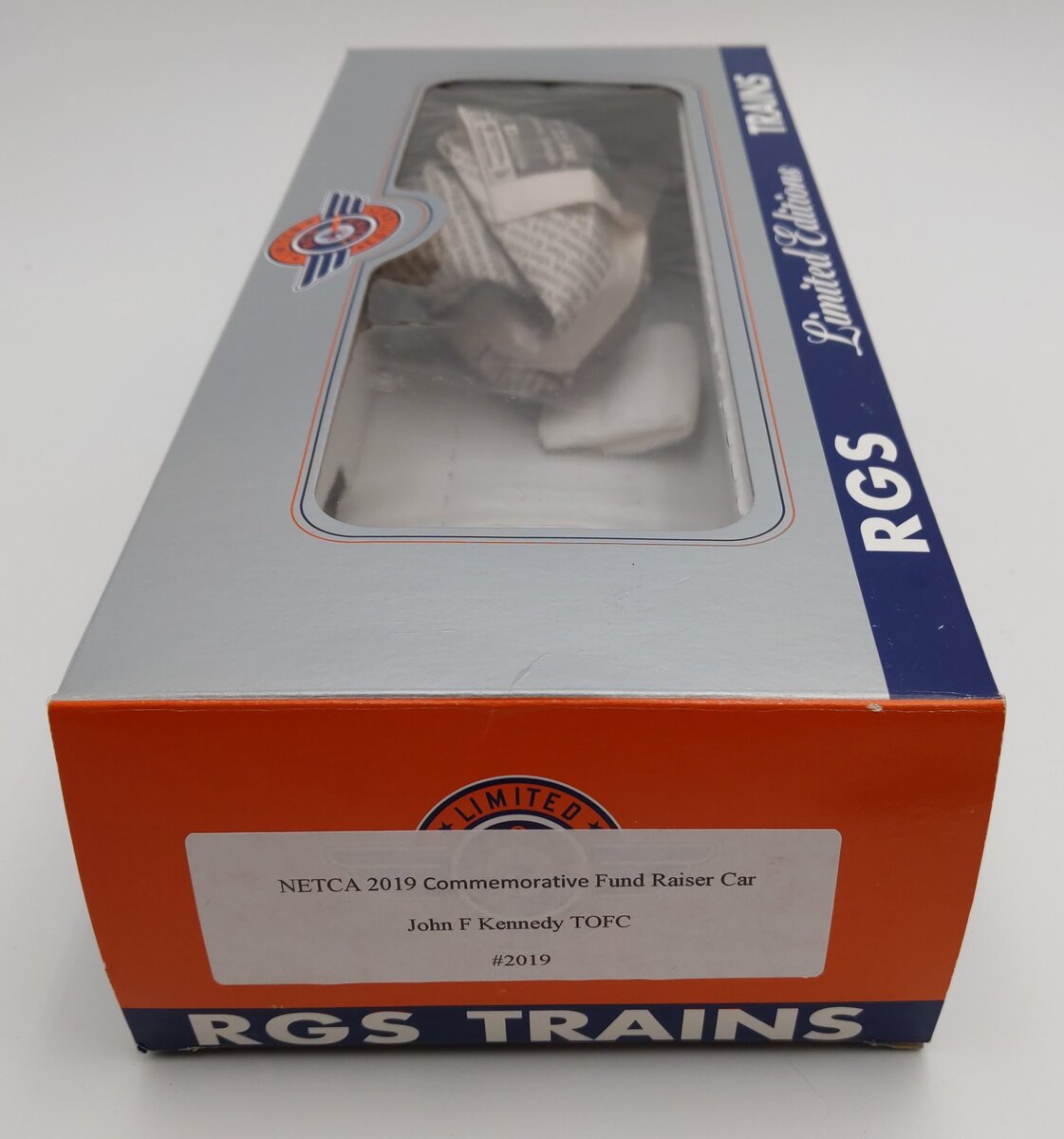 RGS Trains O Gauge Netca 2019 Commemorative Fund Raiser Flatcar w/ Trailer #65 EX/Box