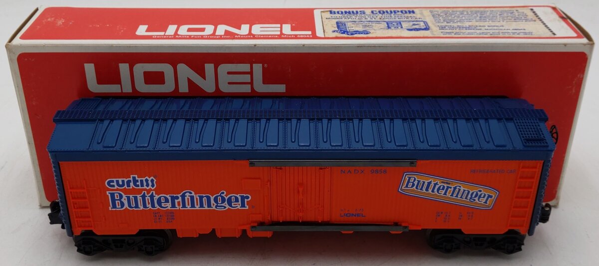 Lionel 6-9858 O Gauge Butterfinger Billboard Reefer Car EX/Box