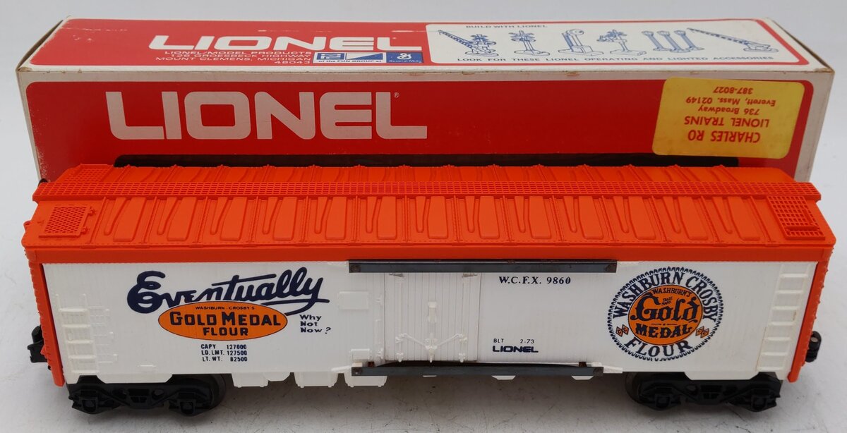 Lionel 6-9860 O Gauge Gold Medal Flour Billboard Reefer Car EX/Box
