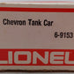 Lionel 6-9153 O Gauge Chevron Single Dome Tank Car EX/Box