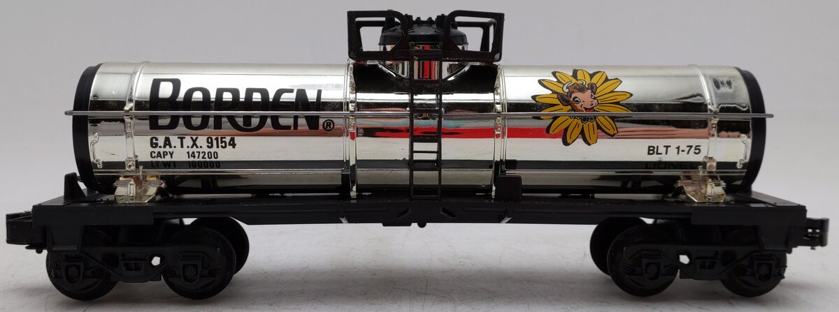 Lionel 6-9154 O Gauge Borden Plated Tank Car EX/Box