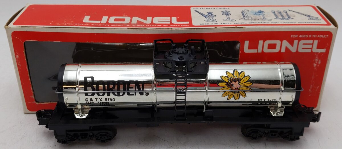 Lionel 6-9154 O Gauge Borden Plated Tank Car EX/Box