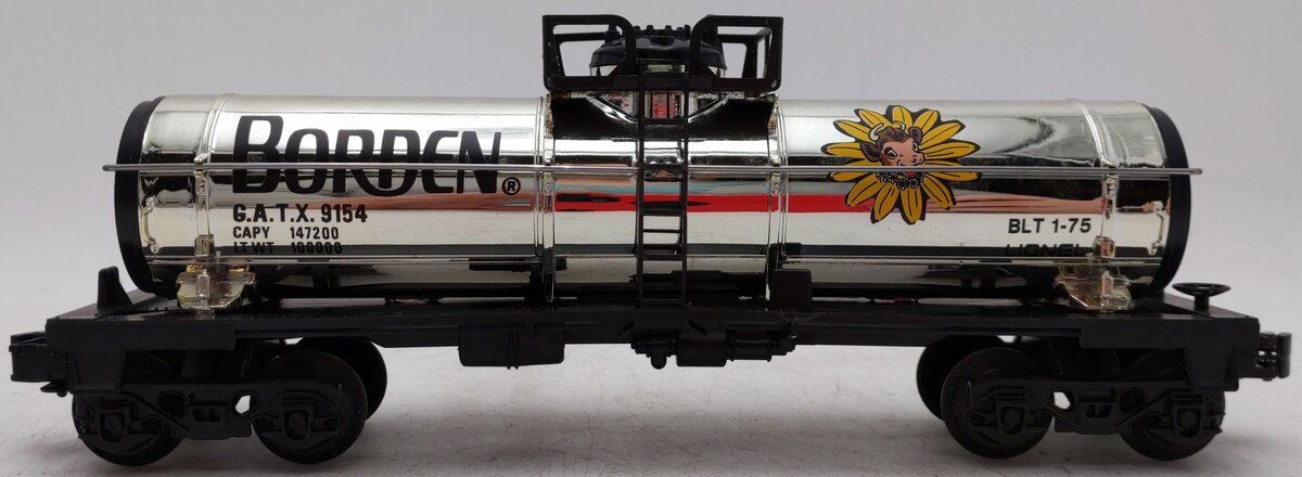 Lionel 6-9154 O Gauge Borden Plated Tank Car EX/Box