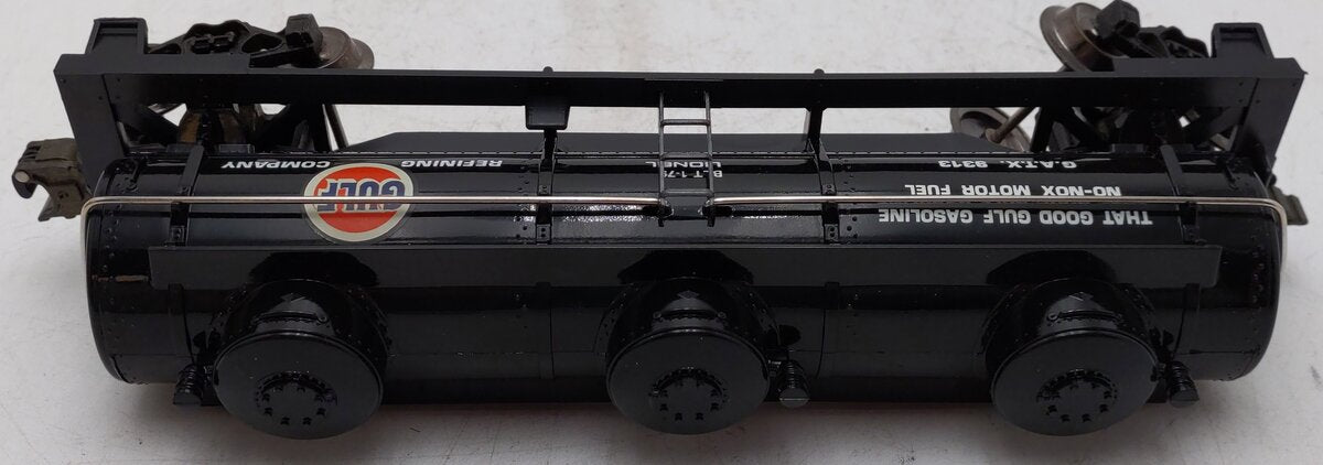 Lionel 6-9313 O Gauge Gulf Black Three-Dome Tank Car EX/Box