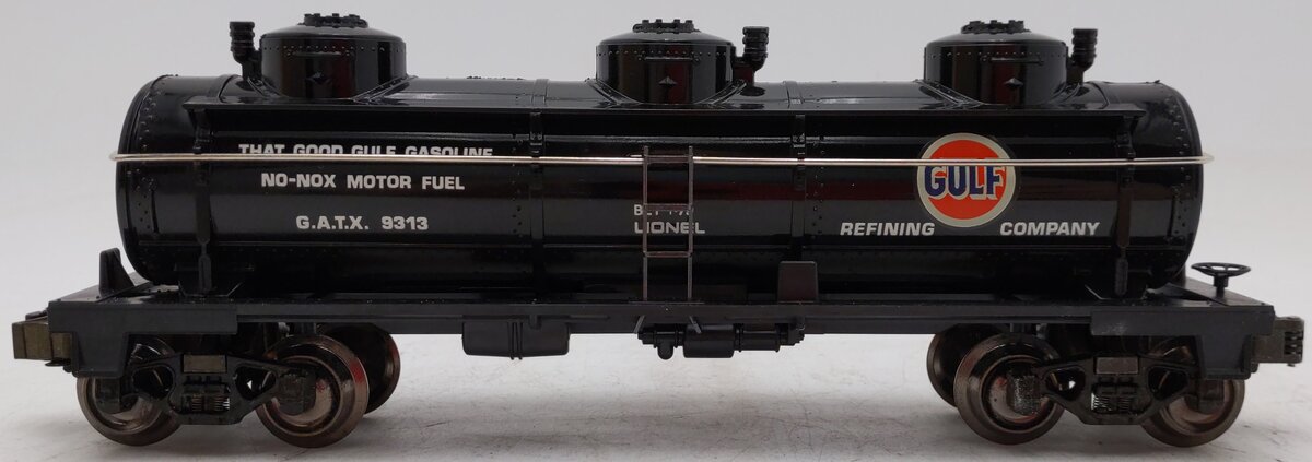 Lionel 6-9313 O Gauge Gulf Black Three-Dome Tank Car EX/Box