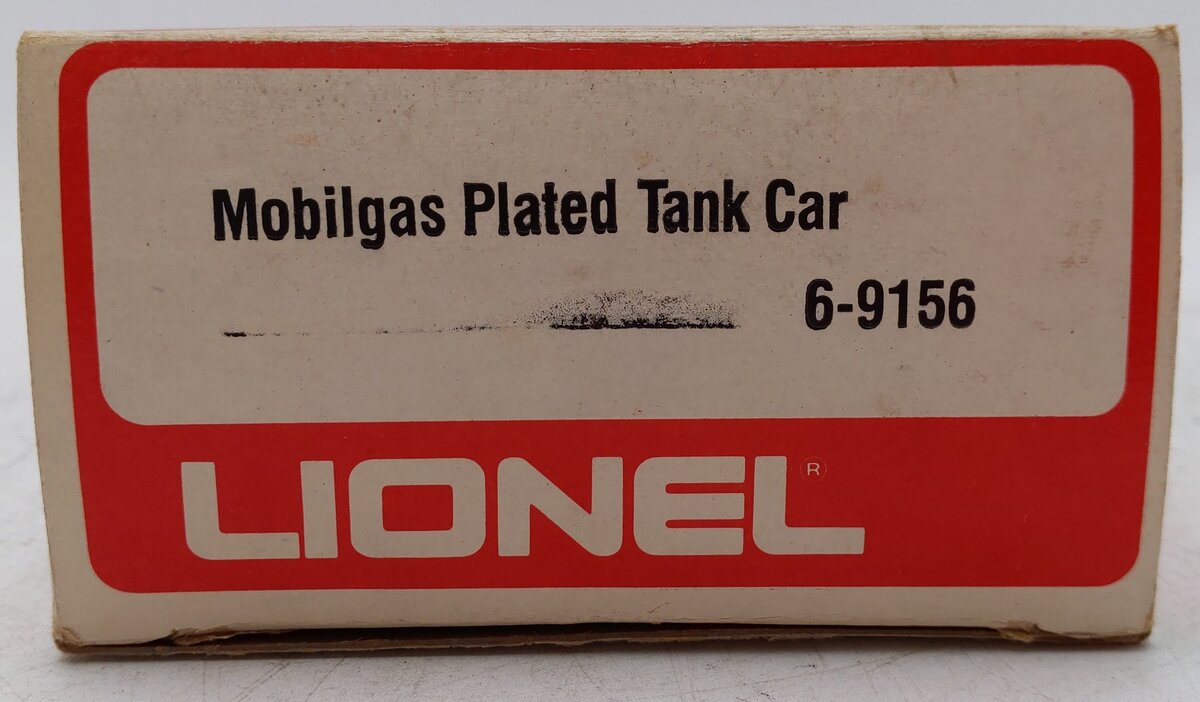 Lionel 6-9156 O Gauge Mobilgas Plated Single Dome Tank Car EX/Box