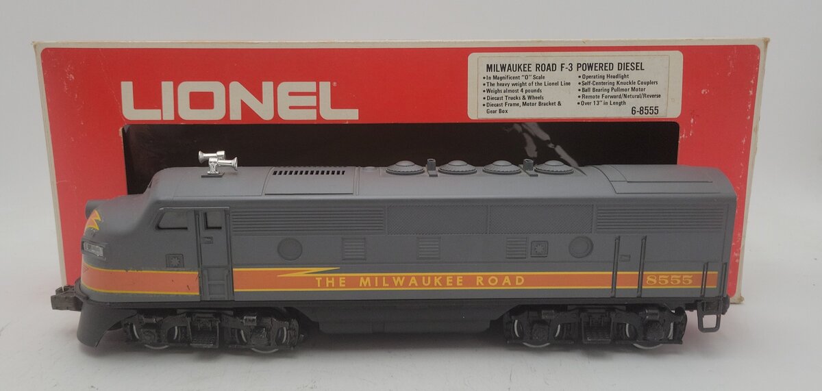 Lionel 6-8555 O Gauge Milwaukee Road F-3 Powered A Unit Diesel Locomotive EX/Box