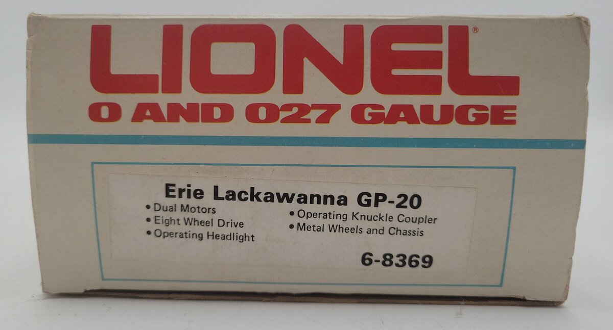 Lionel 6-8369 O Gauge Erie Lackawanna GP20 Diesel Locomotive #8369 EX/Box