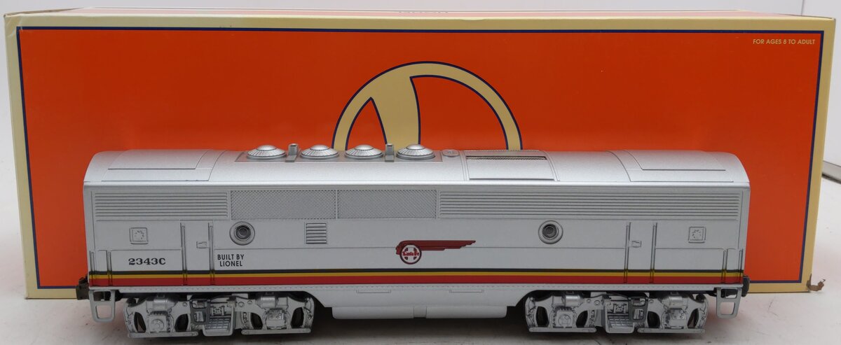 Lionel 6-18129 O Gauge Santa Fe F3 Non-Pwd B-Unit Diesel Locomotive #2343C EX/Box