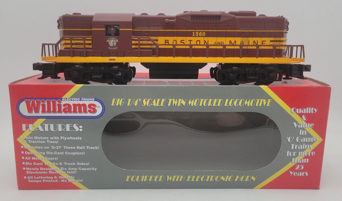 Williams GP519 O Gauge B&M GP-9 Powered Diesel Locomotive w/ Horn EX/Box