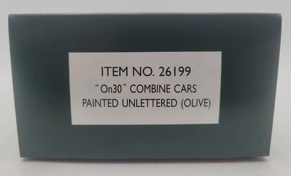 Bachmann 26199 On30 Painted & Unlettered Combine Car (Olive) EX/Box