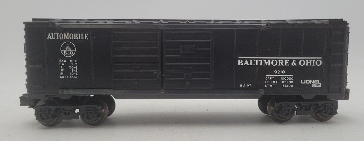 Lionel 6-9210 O Gauge Baltimore & Ohio Automobile Boxcar EX