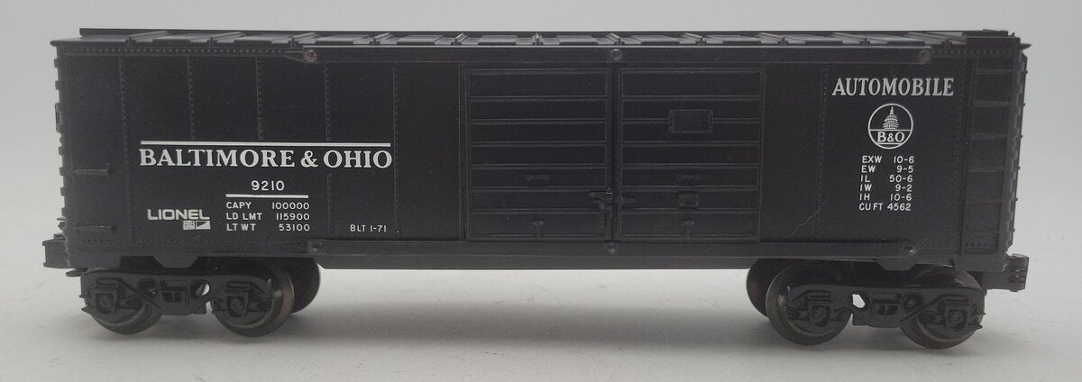 Lionel 6-9210 O Gauge Baltimore & Ohio Automobile Boxcar EX