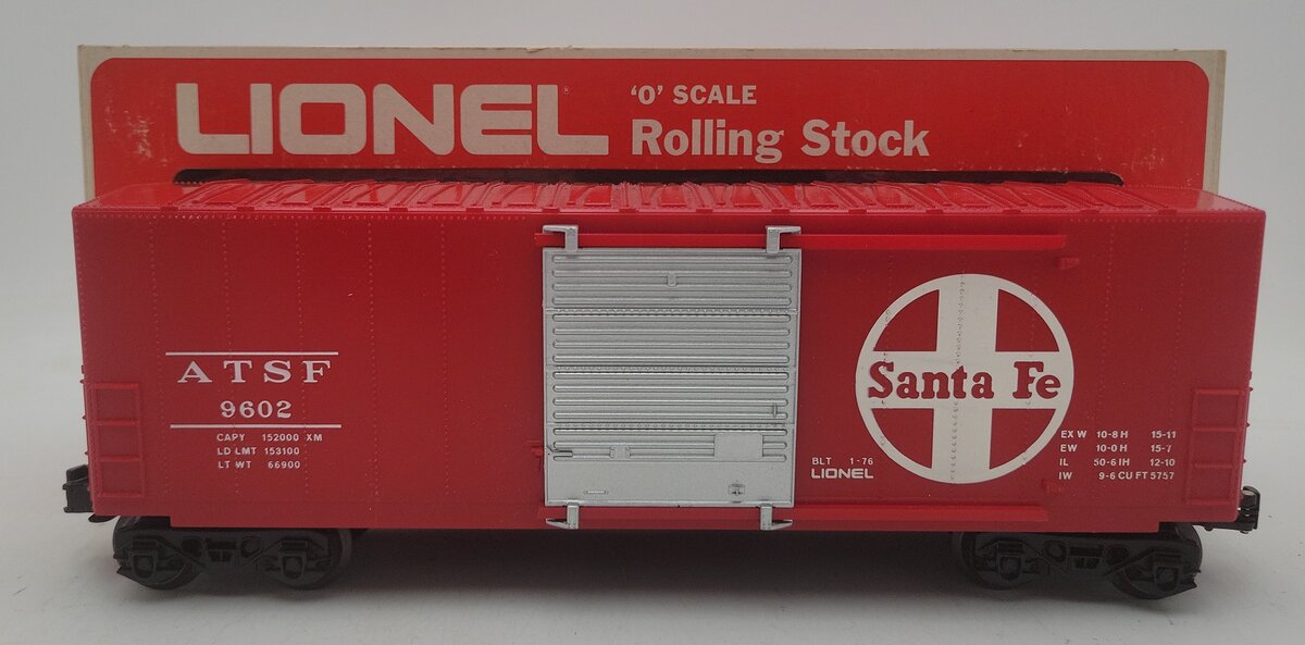 Lionel 6-9602 O Gauge Santa Fe Hi-Cube Boxcar EX/Box