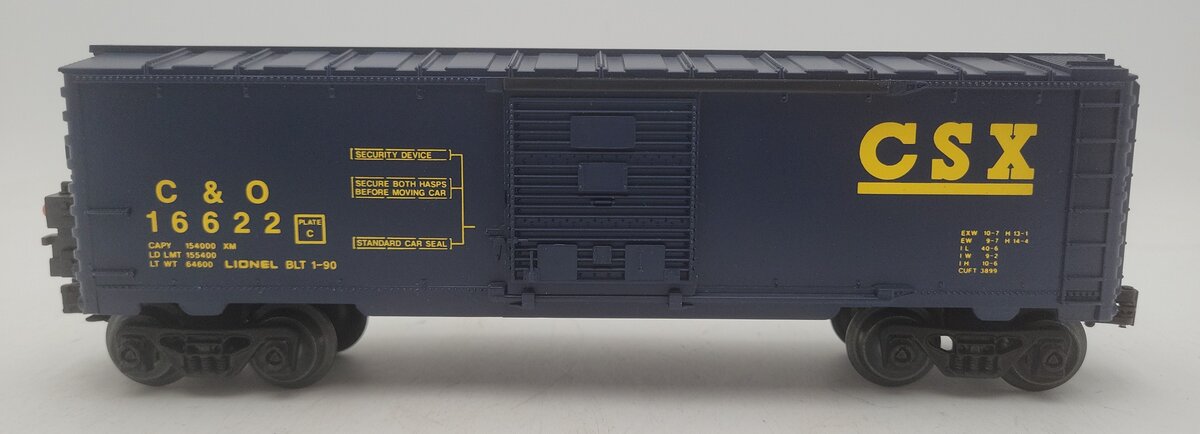 Lionel 6-16622 O Gauge CSX Boxcar with Red Flashing ETD EX/Box