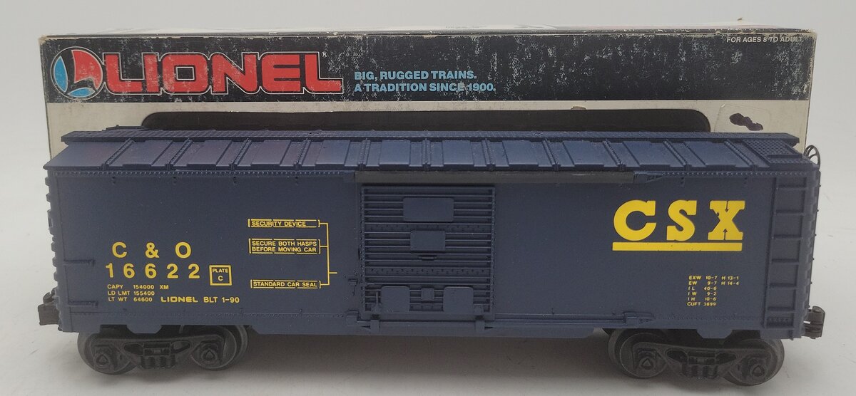 Lionel 6-16622 O Gauge CSX Boxcar with Red Flashing ETD EX/Box
