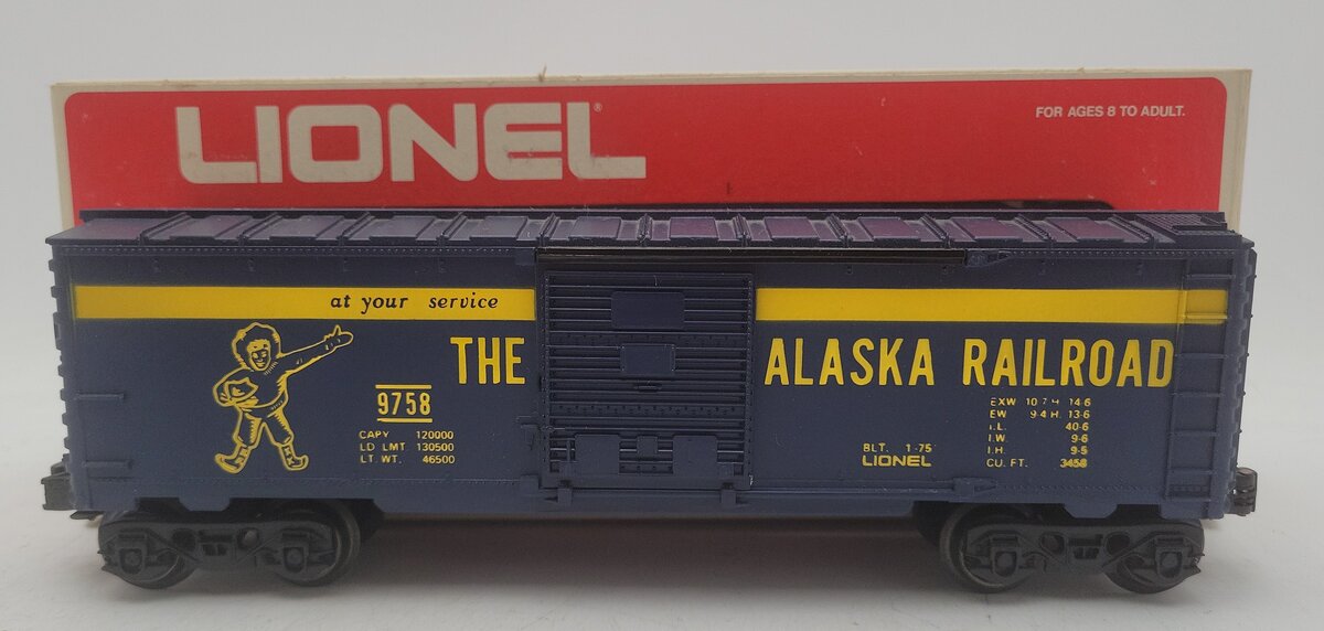 Lionel 6-9758 O Gauge Alaska Railroad Boxcar EX/Box