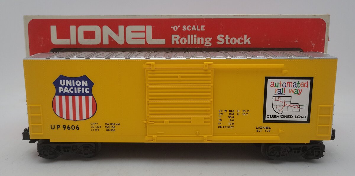 Lionel 6-9606 O Gauge Union Pacific Hi-Cube Boxcar LN/Box